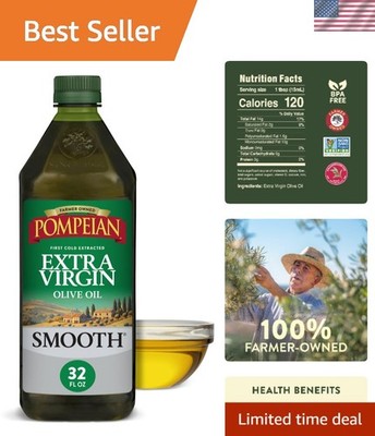 32 Fl Oz Smooth Extra Virgin Olive Oil - Ideal for Baking and Stir-Frying
