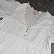 Show Me Your Mumu Mini Dress Womens XXL White Alyssa Tiered Cotton Voile Boho