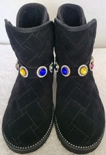 KURT GEIGER Girls Kids Black Mini ORSON BOOTIE Size US 3/EU 34 NWOB 