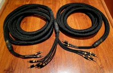 Kimber Kable BIFOCAL-X Biwire 15ft and 18ft, WBT 0644 Banana Plug. Excellent. 