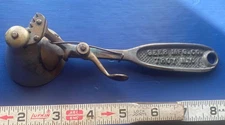 1906 Antique Geer Brass Cone Clipper ice cream Disher scoop Rare Conical Soda Je