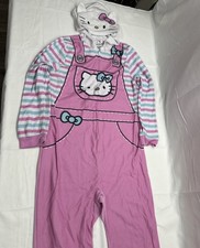 Size LARGE 10/12 Youth Girl's Hello Kitty by Sanrio One-Piece Hooded Pajamas