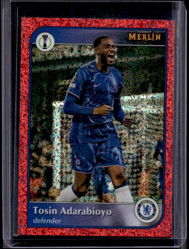 2024-25 Topps Merlin Chrome UEFA Tosin Adarabioyo Red Speckle Refractor #/5