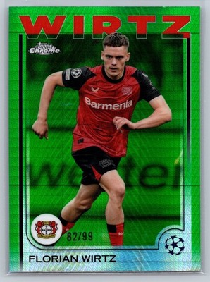 FLORIAN WIRTZ 2024-25 Topps Chrome UEFA ~ GREEN PRISM REFRACTOR /99
