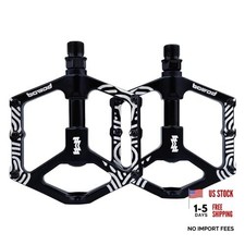 Road Bike Pedals Non-skip Aluminum Bicycle Pedals Clipless Black Spindle
