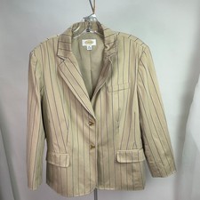 90s vintage pinstripe blazer Talbots Size 14 Stretch Cotton  Office Career Vtg