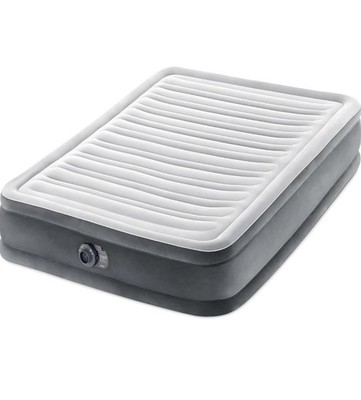 Intex Full 13in Dura-Beam Deluxe Mid-Rise Plush Air Mattress Built-in Pump