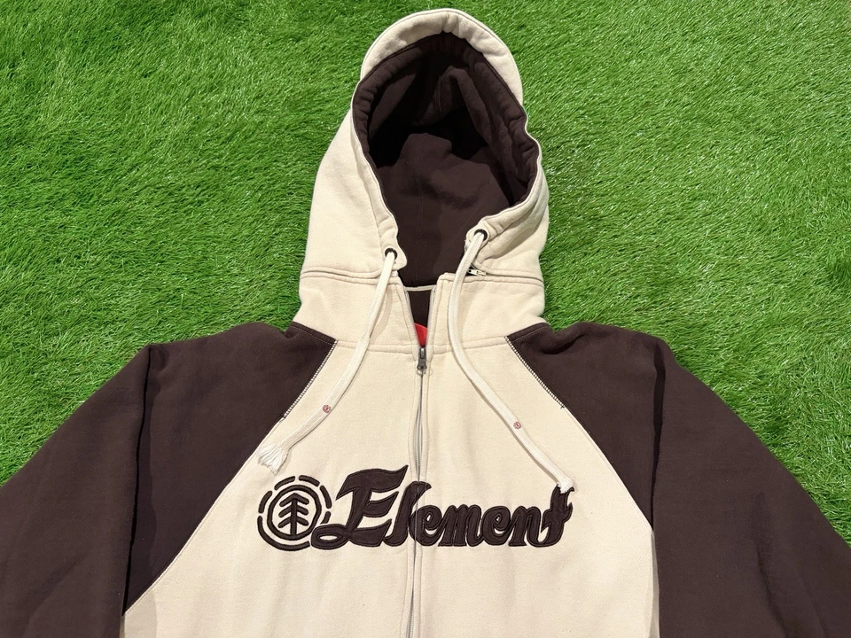 Vintage Element Y2K Skate Skateboards Hoodie Removable Hood Embroidered Mens LRG - Image 2 of 4