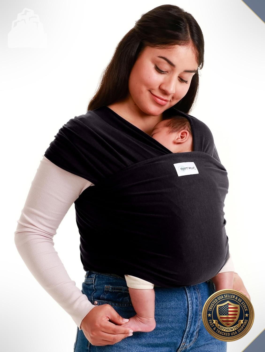 Baby Wrap Carrier 7-35 lbs Newborn Toddler Stretchy Ergonomic Sling