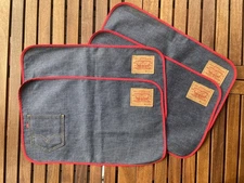 4 Levi Strauss & Co. Denim Placemats With Tag And Pocket Red Tag Levi’s 501