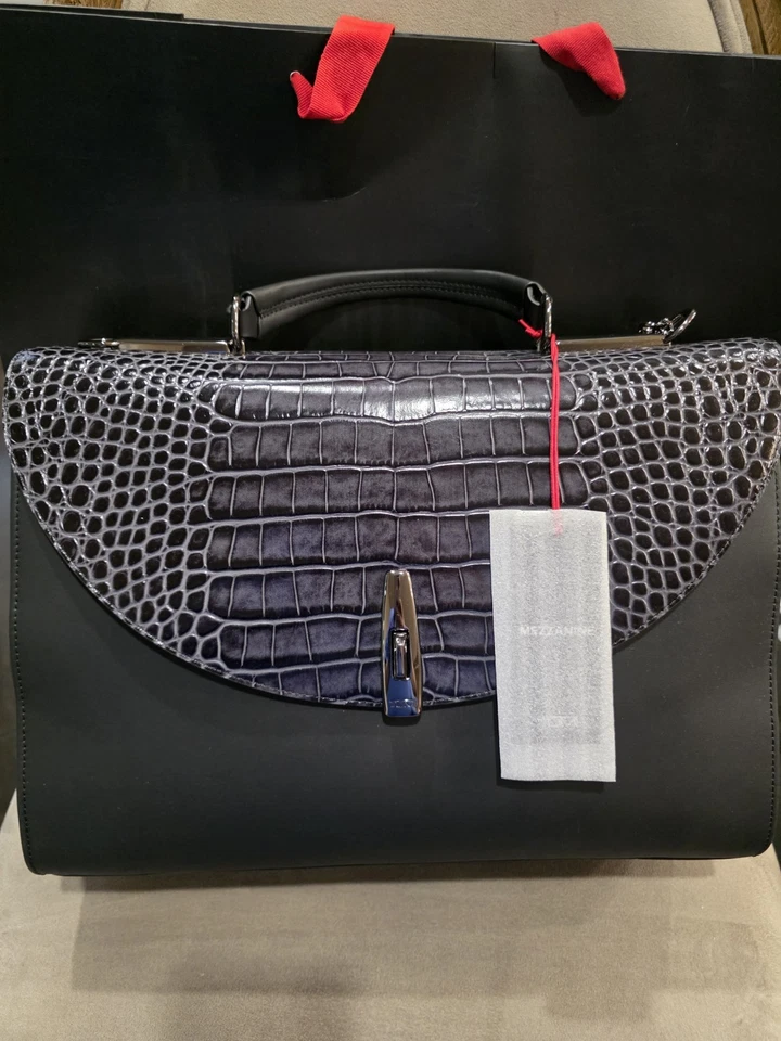 PORTATIL TUMI MEZZANINE Mackay Brief CUERO EN RELIEVE CARBÓN CONTIENE 14 PULGADAS Foto 2 de 4