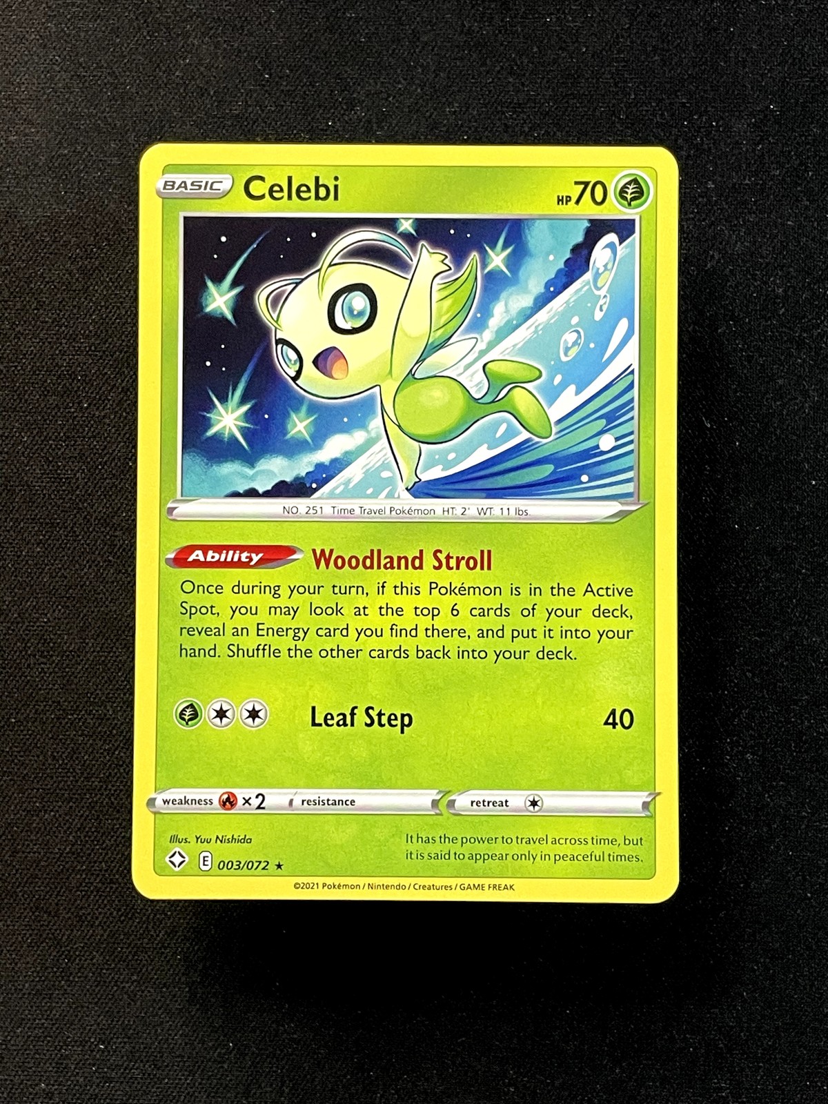 Celebi Rare Shining Fates 003/072 NM Normal
