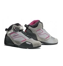 Sidi Lei Womens Motorcycle Riding Boots Shoes Grey Pink EU 39 US 6  New With Box