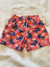 NWT Trunks Surf Swim Co. Sano Swim Shorts Boardshorts Size SMALL Aligator