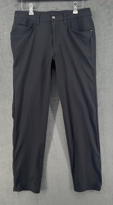 Lululemon ABC Pants Mens 30x30 Black Utilitech Abrasion Resistant Slim Fit Logo