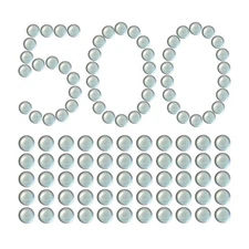 Kampfit 3/8 Inch Clear Glass Marbles Slingshot Ammo Balls, 500 Qty