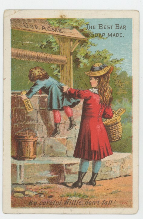 Mr Fancy Cancel Lautz Brothers & Co Pure & Healthy Soaps Vintage Ad Card #2020