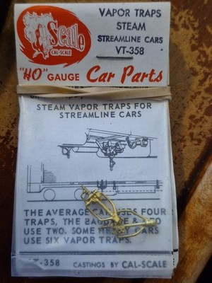 HO Cal-Scale Vapor Traps Steam Streamline Cars BT-358 NIP BE6