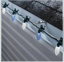 NOMA LED Light Set - C9 - Pure White & Blue 25-Ct. - 16.8 Ft Strand