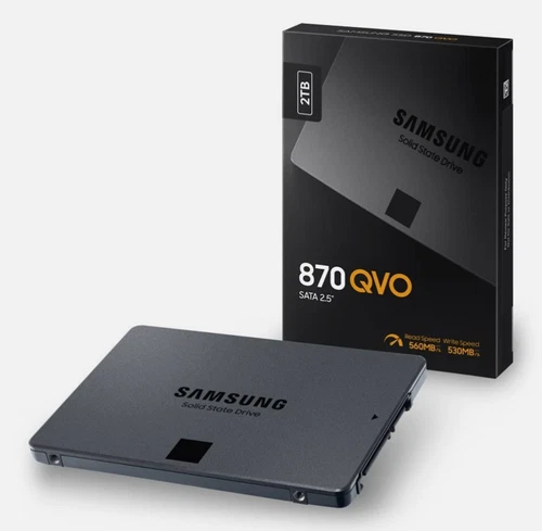 2TB SSD 2.5'' SAMSUNG 870 QVO SATA Disk for Laptop - MZ-77Q2T0 -Brand New Sealed