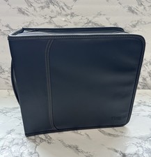 Case Logic - 336 Disc Capacity CD/DVD - Zip Up Storage Binder - Black Leather