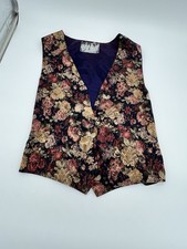 Vintage Capelli Designs Tapestry Vest – Floral – 90s Cottagecore USA Made