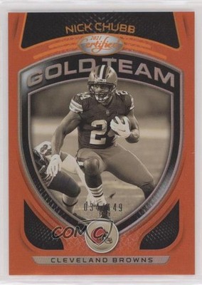 2021 Certified Gold Team Mirror Orange 34/149 Nick Chubb #GT-8 rf2