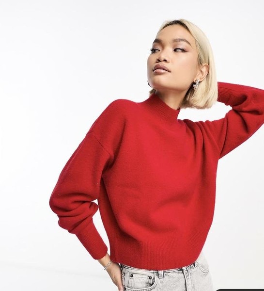 Women & Other Stories Sweater Red Acrylic 34 / XS