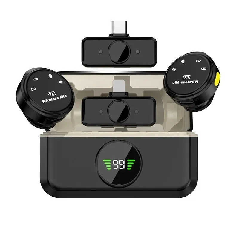 Kabelloses Lavaliermikrofon Dual Omnidirektionales Kondensator Lavaliermikrofon