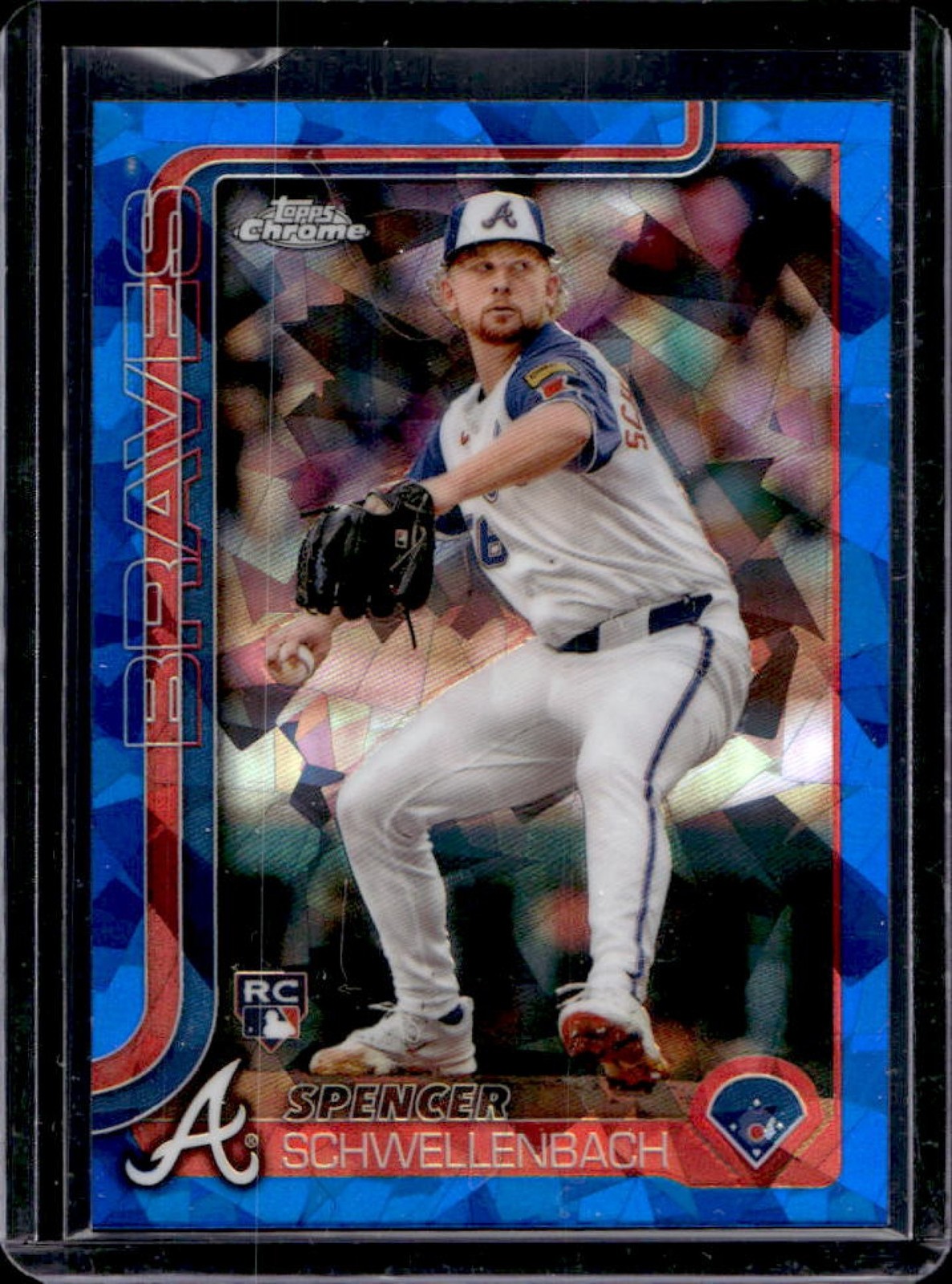 2025 Topps Chrome Sapphire Spencer Schwellenbach RC Rookie #203 Braves
