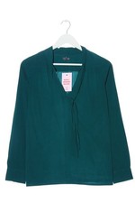 SIENNA Langarm-Bluse Damen Bluse Gr. DE 34 türkis Elegant