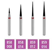 Dental Diamond Bur Needle FG 858 Size Single Use 10 pcs Multiple Grits