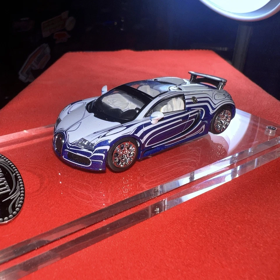 1/64 Mortal Bugatti Veyron Super Sport Diecast Car Modelo Panda Gulf Collection Foto 3 de 4