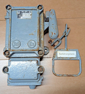 Rarität aus Bergbau Funke Huster Signaltaster Ausführungsschalter Signalanlage