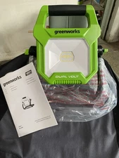 Greenworks 24V-48V DUAL VOLT 2000 Lumen Work Light W/ 110AC PLUG RECEPTOR