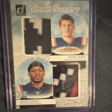 2024 Panini Donruss Rookie Sweaters Dual Drake Maye Javon Baker Patriots NFL