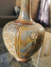 Pair of Two Antique Royal Doulton  Vases One Mint and one restored 