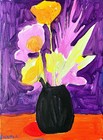 Original Abstract Floral Painting Canvas Neo Expressionist Fine Art Decor 11x14 — photo 7