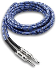 Hosa 3GT-18C1 Cloth Guitar Cable Straight to Same 18FT New Black, Blue, Whi