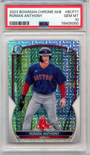 2023 Bowman Chrome Mega Box Mojo Refractor Roman Anthony RC PSA 10