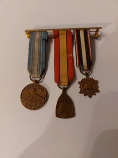 Barette De Médailles Miniatures Guerre 14 18