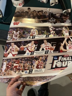 WISCONSIN BADGERS FINAL FOUR 2015 Indianapolis Frank Kaminsky Nigel Hayes Poster