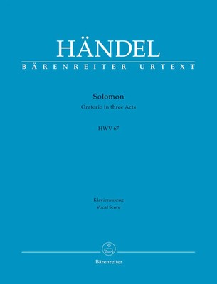 Solomon HWV 67 | Oratorium in drei Akten, Bärenreiter Urtext | Händel | Buch