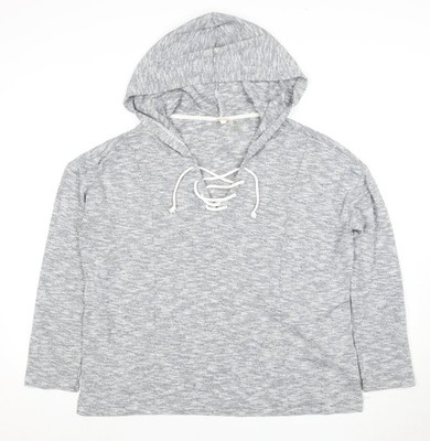 Roxy grauer Damen Pullover Hoodie, Größe 12, Schnürung