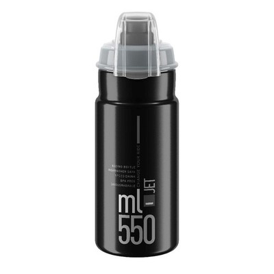 Elite Jet Plus Trinkflasche Schwarz 550ml EL0190409 Für Fahrrad