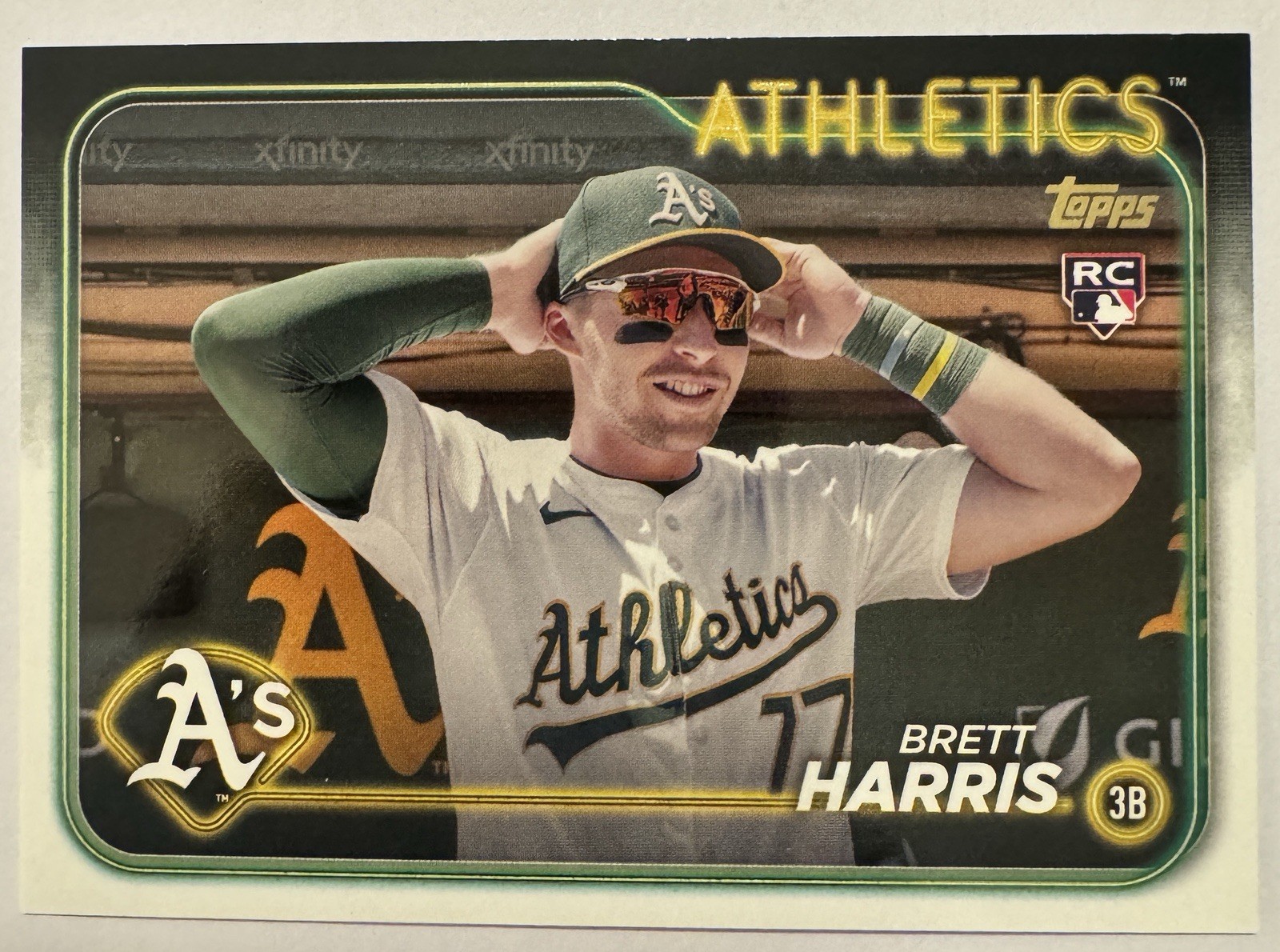 BRETT HARRIS Golden Mirror Image Variation Rookie! 2024 TOPPS UPDATE #US199