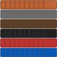 60 Pcs Leather Hat Patches Blank Leatherette Hat Patch with Adhesive Rectangl...