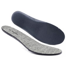 Women Merino Wool Insoles Memory Foam Warm Inserts Grey 38EU US7