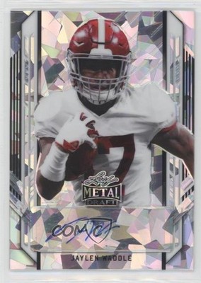 2021 Leaf Metal Draft Silver Crystals /50 Jaylen Waddle Rookie Auto RC uk2