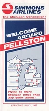 Simmons Airlines timetable 1983/07/01